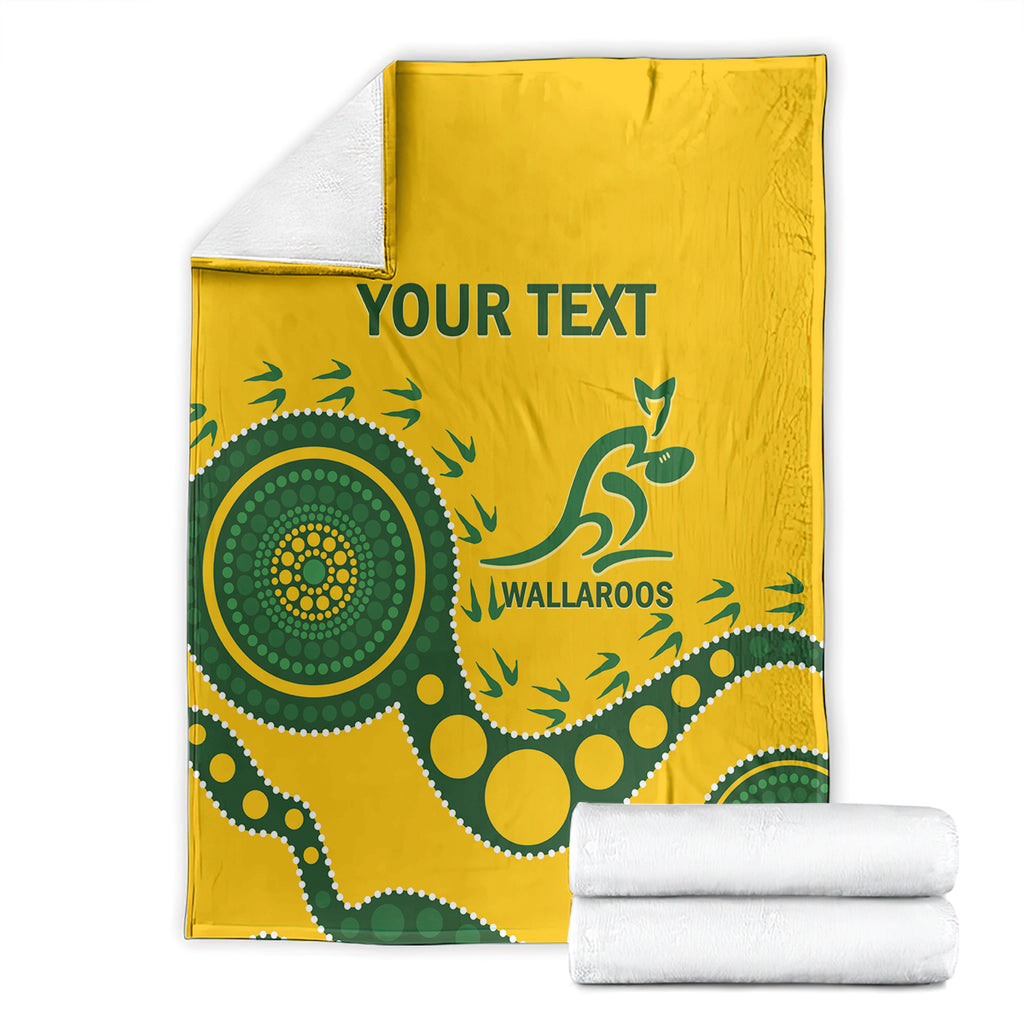 Custom Australia Rugby Blanket Go Wallaroos 2024 Pacific Aboriginal Art