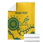 Custom Australia Rugby Blanket Go Wallaroos 2024 Pacific Aboriginal Art