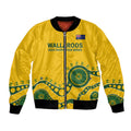 Custom Australia Rugby Bomber Jacket Go Wallaroos 2024 Pacific Aboriginal Art