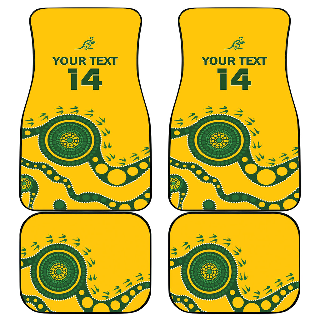 Custom Australia Rugby Car Mats Go Wallaroos 2024 Pacific Aboriginal Art