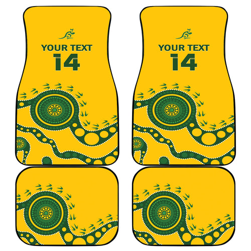 Custom Australia Rugby Car Mats Go Wallaroos 2024 Pacific Aboriginal Art