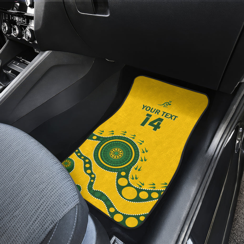 Custom Australia Rugby Car Mats Go Wallaroos 2024 Pacific Aboriginal Art