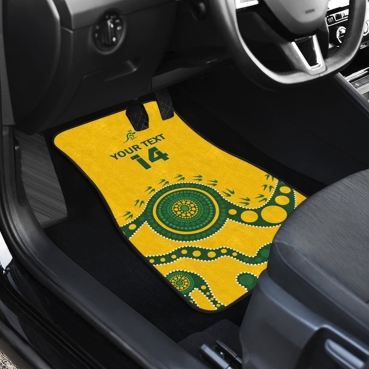 Custom Australia Rugby Car Mats Go Wallaroos 2024 Pacific Aboriginal Art