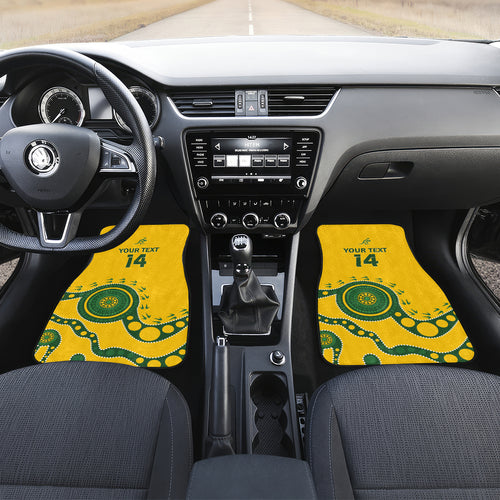 Custom Australia Rugby Car Mats Go Wallaroos 2024 Pacific Aboriginal Art