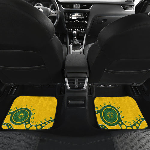 Custom Australia Rugby Car Mats Go Wallaroos 2024 Pacific Aboriginal Art