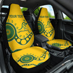 Custom Australia Rugby Car Seat Cover Go Wallaroos 2024 Pacific Aboriginal Art