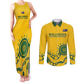 Custom Australia Rugby Couples Matching Tank Maxi Dress and Long Sleeve Button Shirt Go Wallaroos 2024 Pacific Aboriginal Art