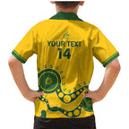 Custom Australia Rugby Family Matching Mermaid Dress and Hawaiian Shirt Go Wallaroos 2024 Pacific Aboriginal Art
