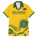 Custom Australia Rugby Family Matching Mermaid Dress and Hawaiian Shirt Go Wallaroos 2024 Pacific Aboriginal Art