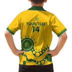 Custom Australia Rugby Family Matching Summer Maxi Dress and Hawaiian Shirt Go Wallaroos 2024 Pacific Aboriginal Art