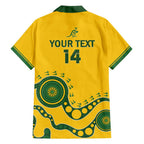 Custom Australia Rugby Family Matching Summer Maxi Dress and Hawaiian Shirt Go Wallaroos 2024 Pacific Aboriginal Art