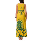 Custom Australia Rugby Family Matching Tank Maxi Dress and Hawaiian Shirt Go Wallaroos 2024 Pacific Aboriginal Art
