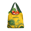 Custom Australia Rugby Grocery Bag Go Wallaroos 2024 Pacific Aboriginal Art