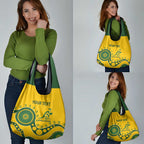 Custom Australia Rugby Grocery Bag Go Wallaroos 2024 Pacific Aboriginal Art