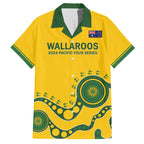 Custom Australia Rugby Hawaiian Shirt Go Wallaroos 2024 Pacific Aboriginal Art