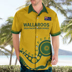 Custom Australia Rugby Hawaiian Shirt Go Wallaroos 2024 Pacific Aboriginal Art