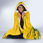 Custom Australia Rugby Hooded Blanket Go Wallaroos 2024 Pacific Aboriginal Art