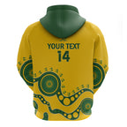 Custom Australia Rugby Hoodie Go Wallaroos 2024 Pacific Aboriginal Art