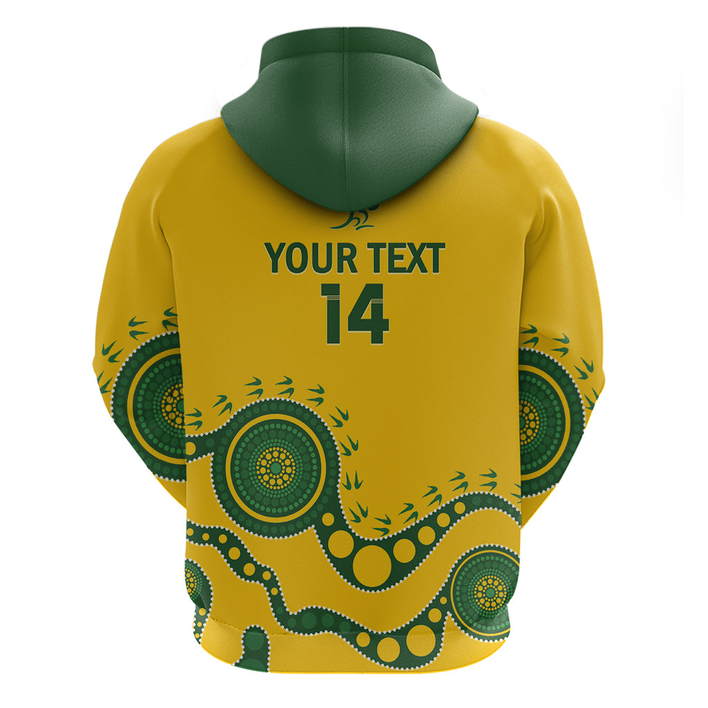 Custom Australia Rugby Hoodie Go Wallaroos 2024 Pacific Aboriginal Art