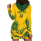 Custom Australia Rugby Hoodie Dress Go Wallaroos 2024 Pacific Aboriginal Art