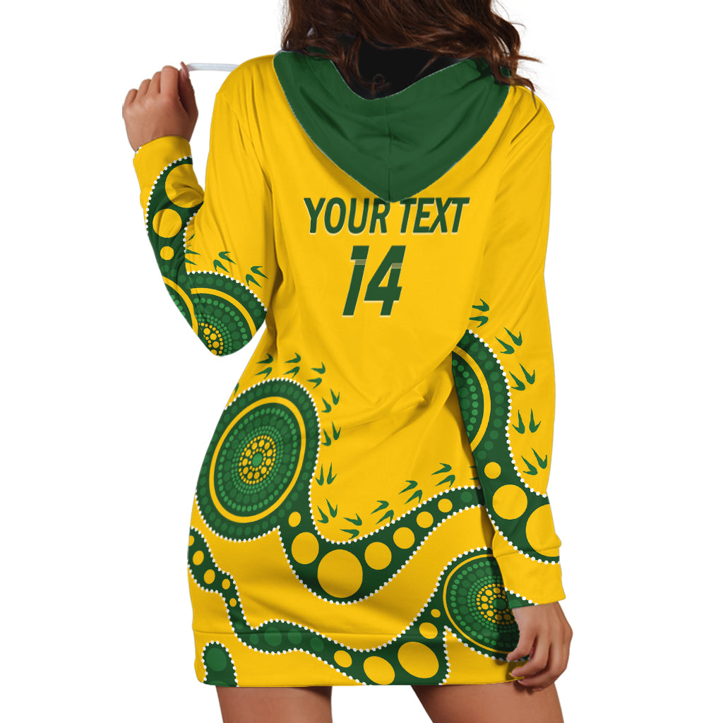Custom Australia Rugby Hoodie Dress Go Wallaroos 2024 Pacific Aboriginal Art