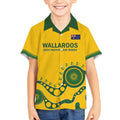Custom Australia Rugby Kid Hawaiian Shirt Go Wallaroos 2024 Pacific Aboriginal Art