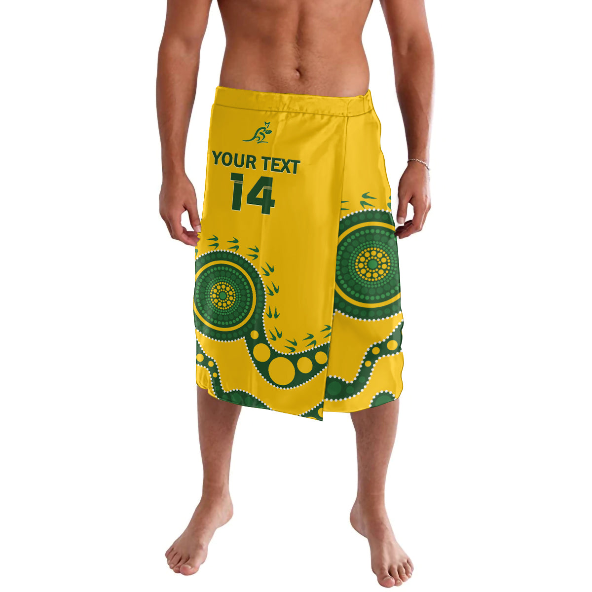 Custom Australia Rugby Lavalava Go Wallaroos 2024 Pacific Aboriginal Art