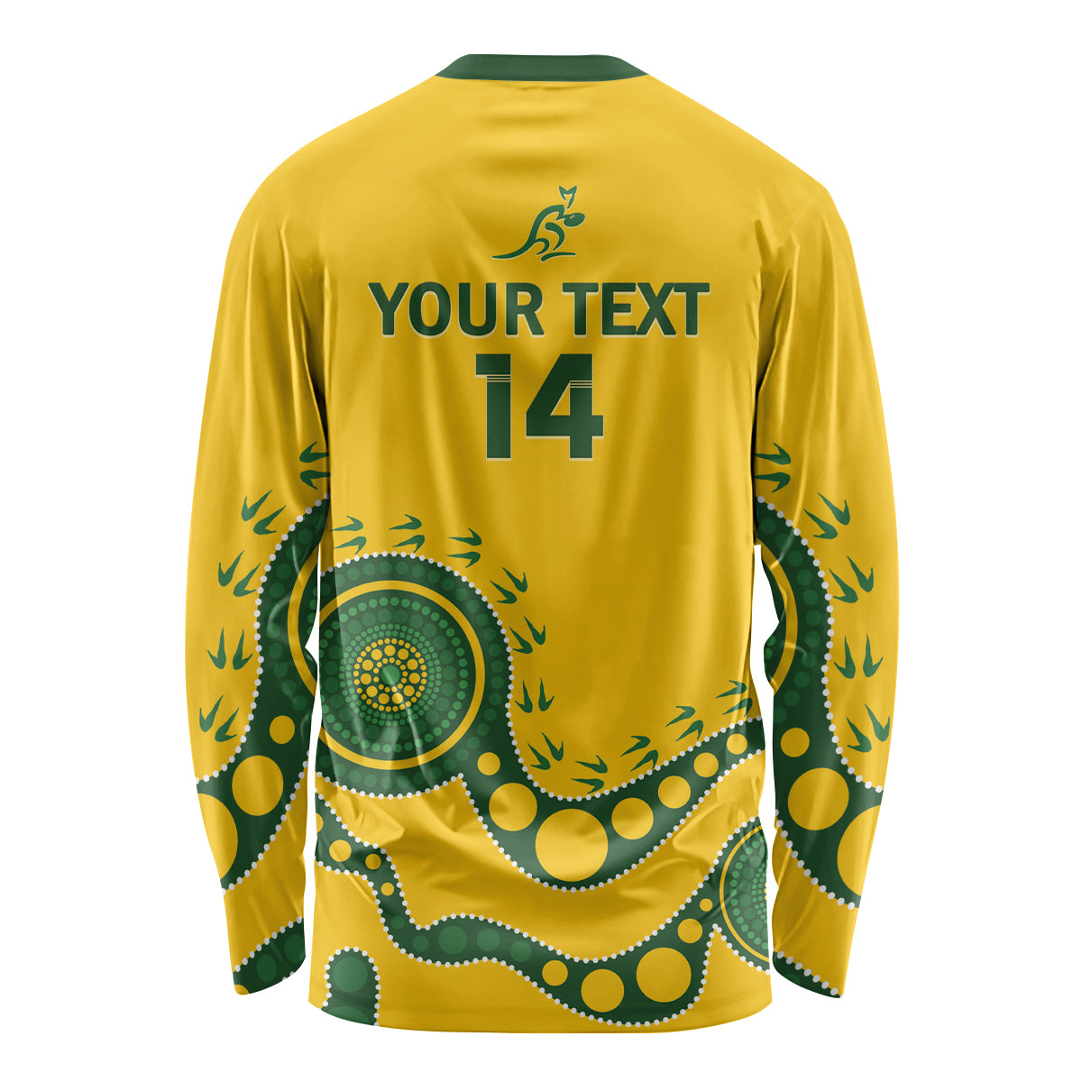 Custom Australia Rugby Long Sleeve Shirt Go Wallaroos 2024 Pacific Aboriginal Art