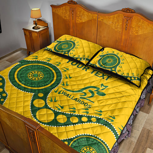 Custom Australia Rugby Quilt Bed Set Go Wallaroos 2024 Pacific Aboriginal Art
