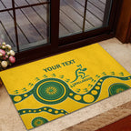 Custom Australia Rugby Rubber Doormat Go Wallaroos 2024 Pacific Aboriginal Art