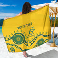 Custom Australia Rugby Sarong Go Wallaroos 2024 Pacific Aboriginal Art
