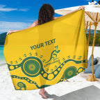 Custom Australia Rugby Sarong Go Wallaroos 2024 Pacific Aboriginal Art