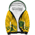Custom Australia Rugby Sherpa Hoodie Go Wallaroos 2024 Pacific Aboriginal Art