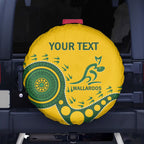 Custom Australia Rugby Spare Tire Cover Go Wallaroos 2024 Pacific Aboriginal Art