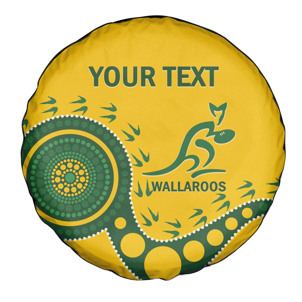 Custom Australia Rugby Spare Tire Cover Go Wallaroos 2024 Pacific Aboriginal Art
