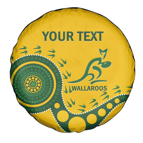 Custom Australia Rugby Spare Tire Cover Go Wallaroos 2024 Pacific Aboriginal Art