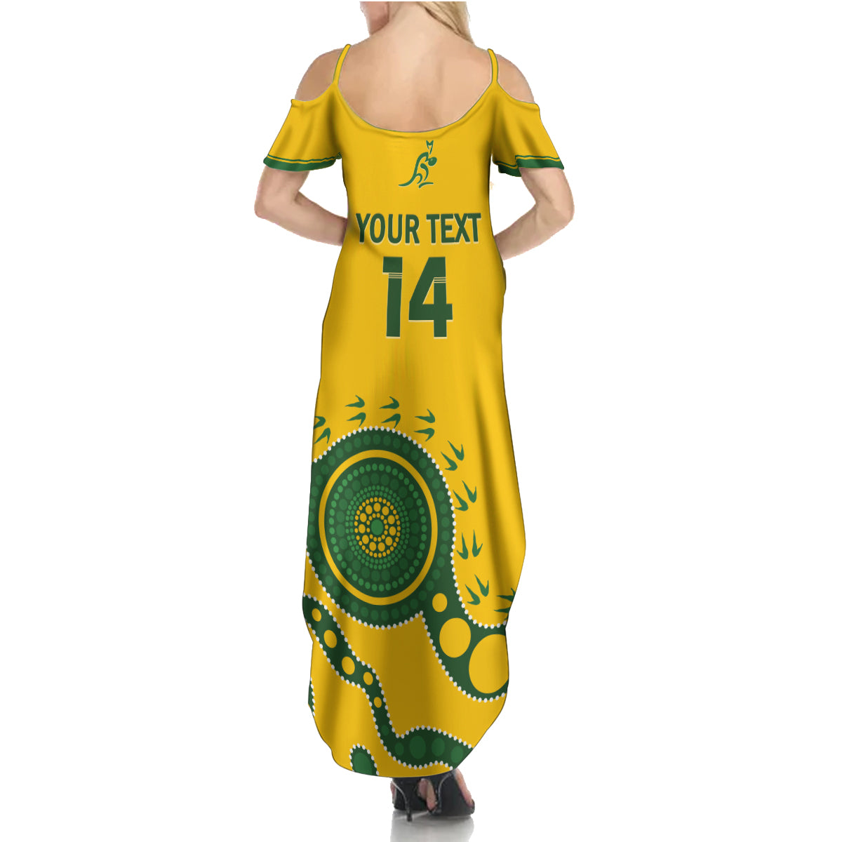 Custom Australia Rugby Summer Maxi Dress Go Wallaroos 2024 Pacific Aboriginal Art