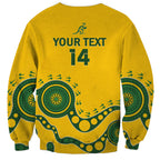 Custom Australia Rugby Sweatshirt Go Wallaroos 2024 Pacific Aboriginal Art