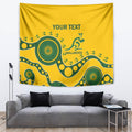 Custom Australia Rugby Tapestry Go Wallaroos 2024 Pacific Aboriginal Art