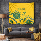 Custom Australia Rugby Tapestry Go Wallaroos 2024 Pacific Aboriginal Art