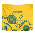 Custom Australia Rugby Tapestry Go Wallaroos 2024 Pacific Aboriginal Art