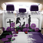 Australia Animal Heroes ANZAC Back Car Seat Cover Purple Poppy We Will Remember Them