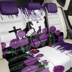 Australia Animal Heroes ANZAC Back Car Seat Cover Purple Poppy We Will Remember Them