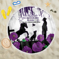 Australia Animal Heroes ANZAC Beach Blanket Purple Poppy We Will Remember Them