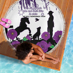 Australia Animal Heroes ANZAC Beach Blanket Purple Poppy We Will Remember Them