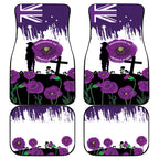 Australia Animal Heroes ANZAC Car Mats Purple Poppy We Will Remember Them