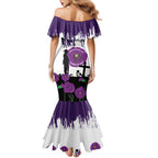 Australia Animal Heroes ANZAC Family Matching Mermaid Dress and Hawaiian Shirt Purple Poppy We Will Remember Them