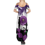 Australia Animal Heroes ANZAC Family Matching Summer Maxi Dress and Hawaiian Shirt Purple Poppy We Will Remember Them