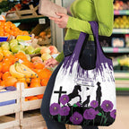 Australia Animal Heroes ANZAC Grocery Bag Purple Poppy We Will Remember Them