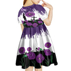 Australia Animal Heroes ANZAC Kid Short Sleeve Dress Purple Poppy We Will Remember Them